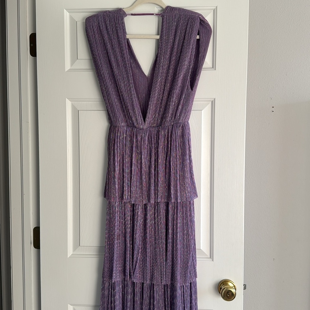 Sabina Musayev Lavender Layered Maxi Dress - Picture 5 of 8